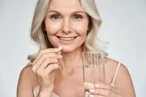 Woman being healthy