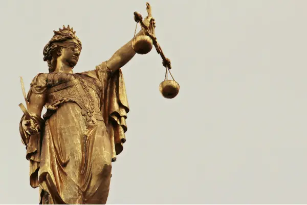scales of justice symbolizing a legal victory