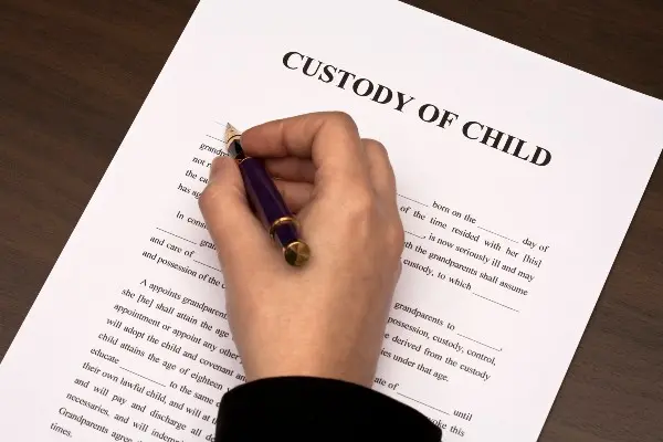 a picture that explains the steps to take to get a child custody agreement