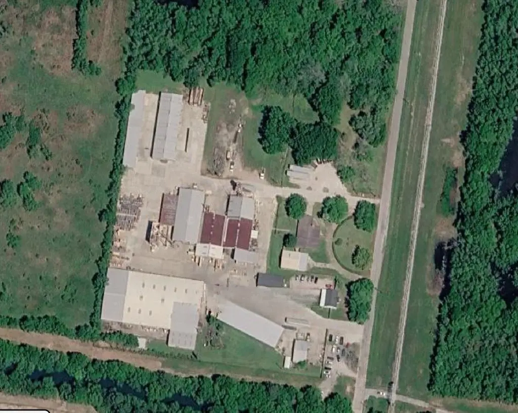 Groves Pallet Manufacturing facility in Texas ariel view