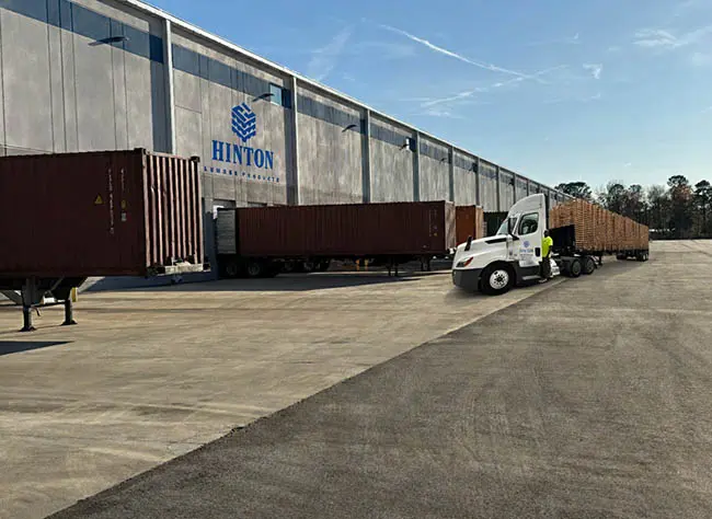 truck arriving at Charleston South Carolina