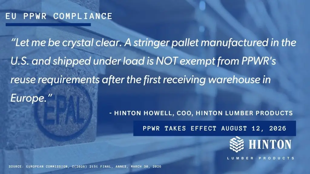 quote from Howel Hinton about PPWR compliance