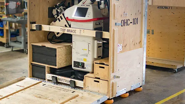custom crate for industrial maching