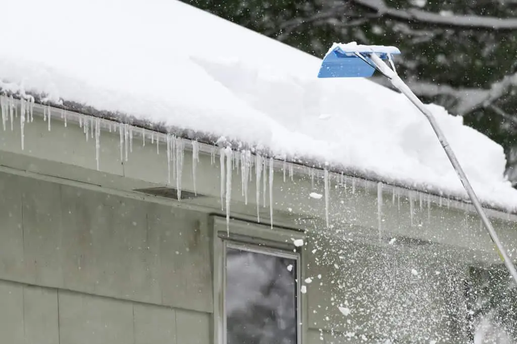 Snow removal service in Anchorage: Roof Rake Safety and Ice Dam Prevention