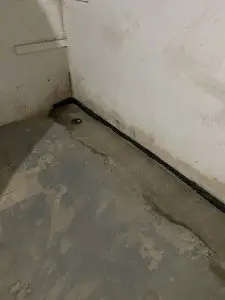 Basement waterproofing solution and drainage system protecting against water intrusion.