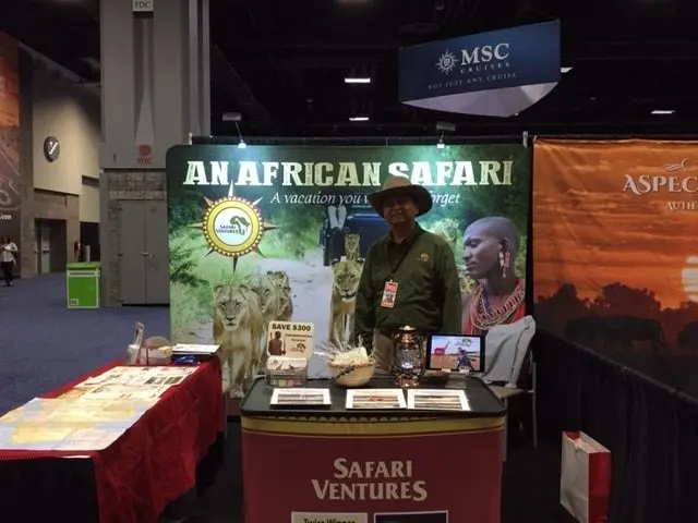 Safari Ventures booth at Travel & Adventure Show 2019