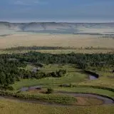 An aria view of the masai mara triangle
