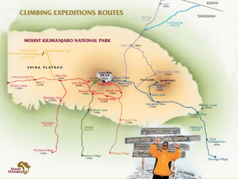 mount Kilimanjaro routes