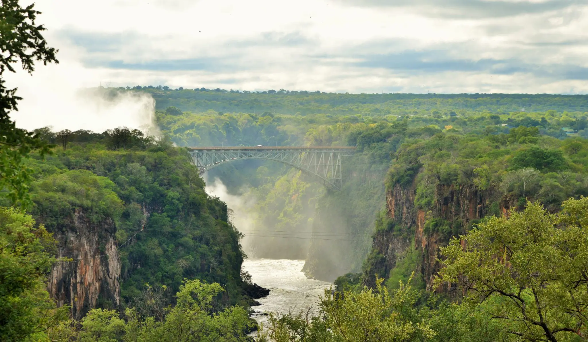 Victoria Falls Hotel view of falls
