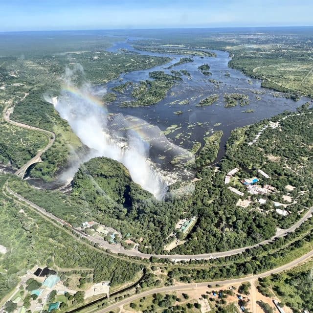 Helicopter ride over Victoria Falls