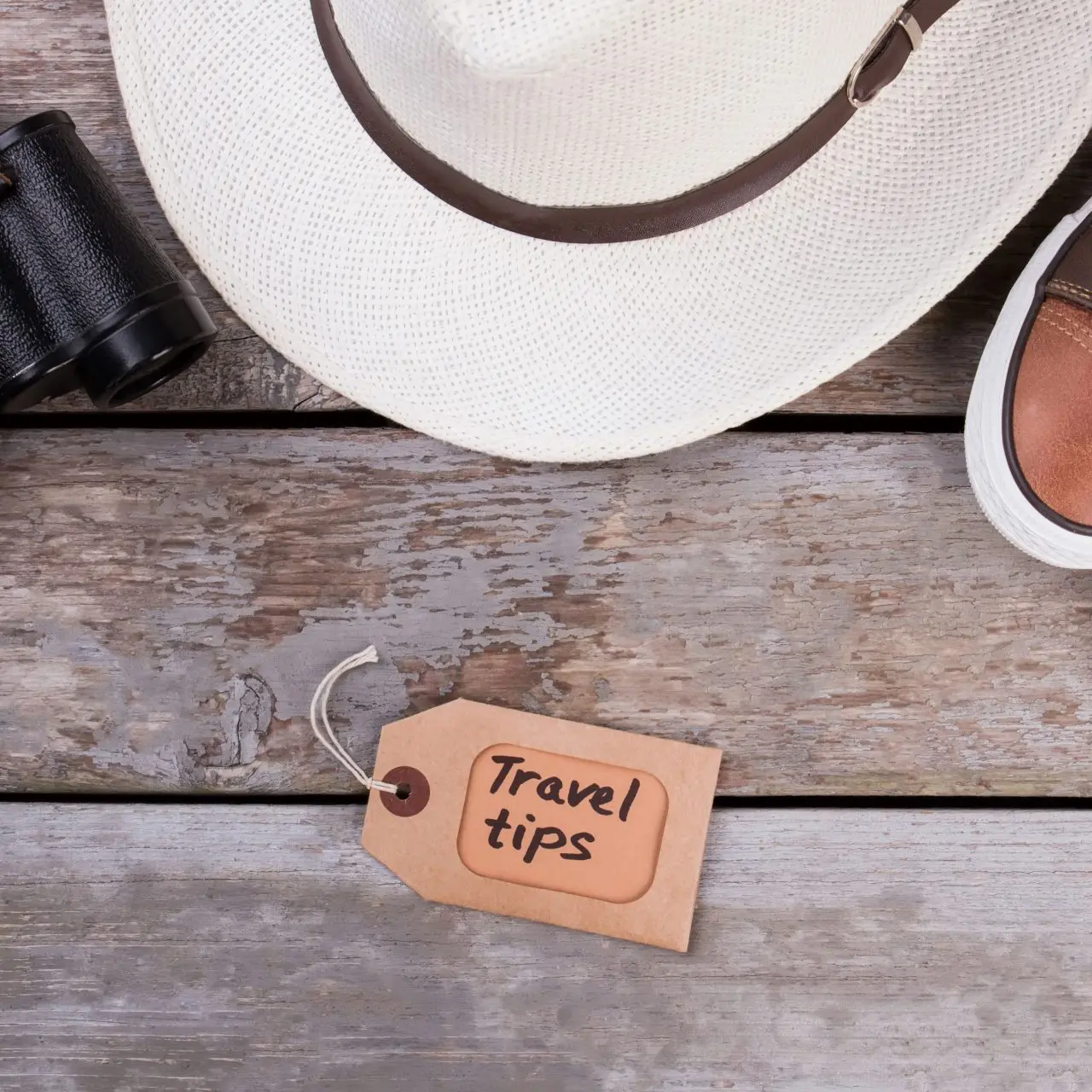travel tip photo of a hat and shoes
