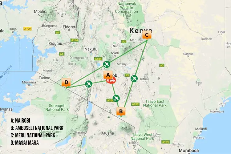 Kenya Luxury Sky Safari tour