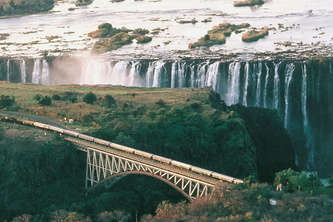 Victoria falls and Rovos rail train route