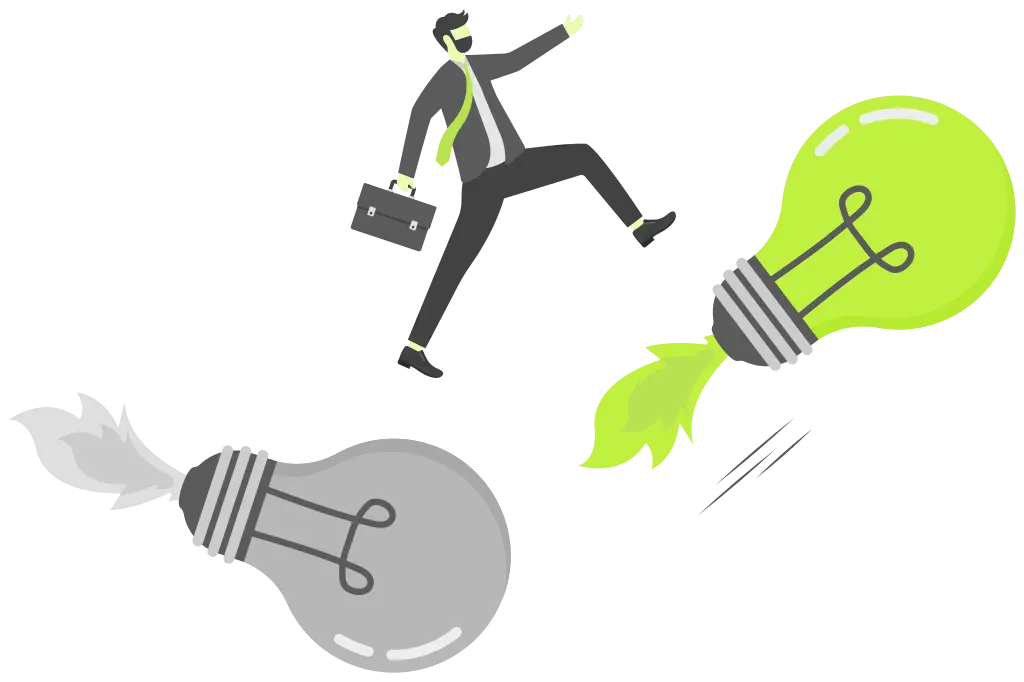 innovation to help success or career change to new path