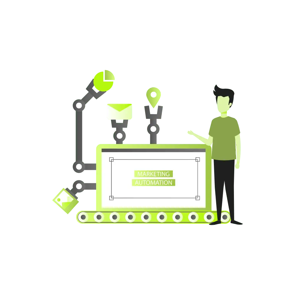 boy is doing marketing automation
