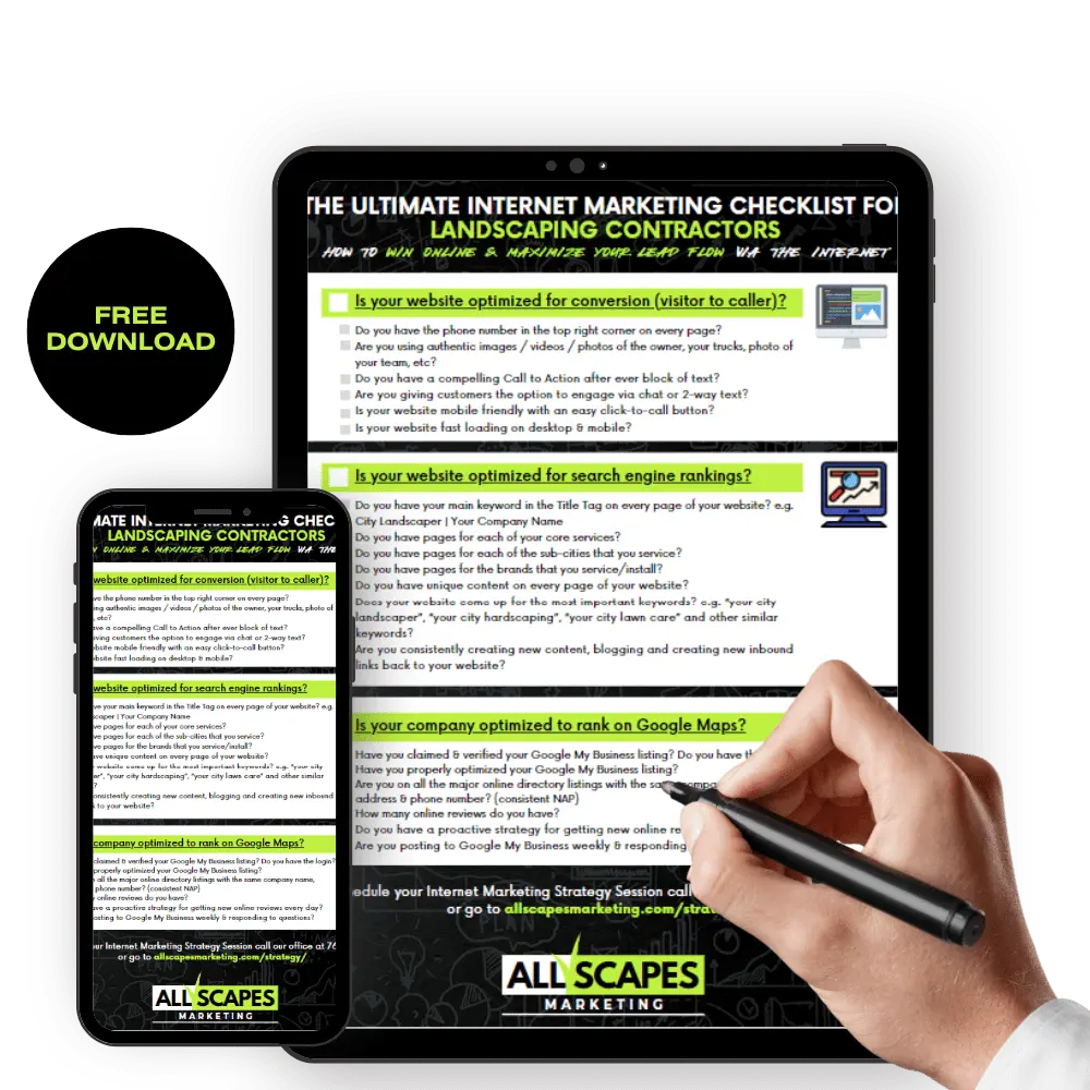 ULTIMATE Online Landscaping Marketing Checklist