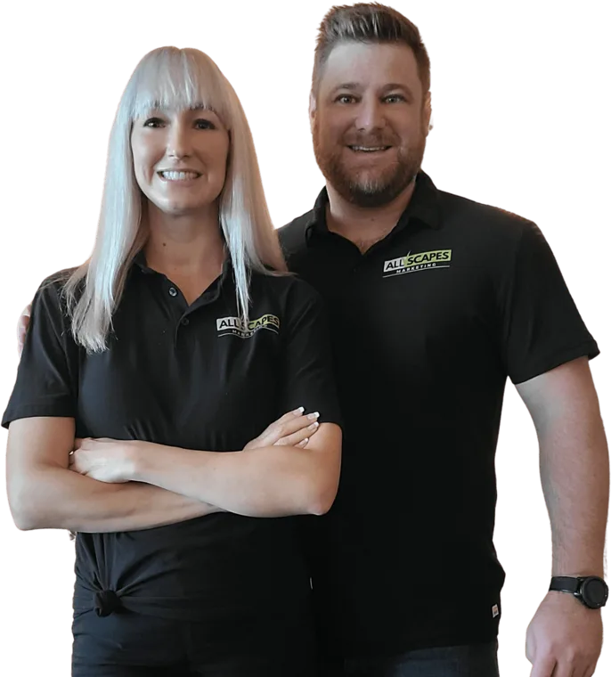 Simon and Elle Poulus, owners of All Scapes Marketing