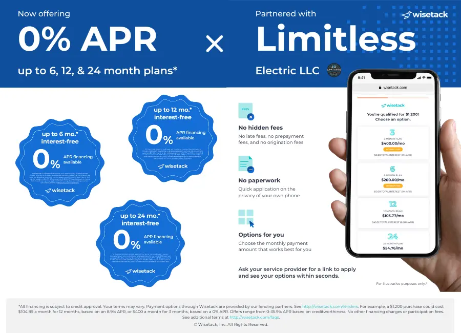 Limitless Electric x Wisetack Financing