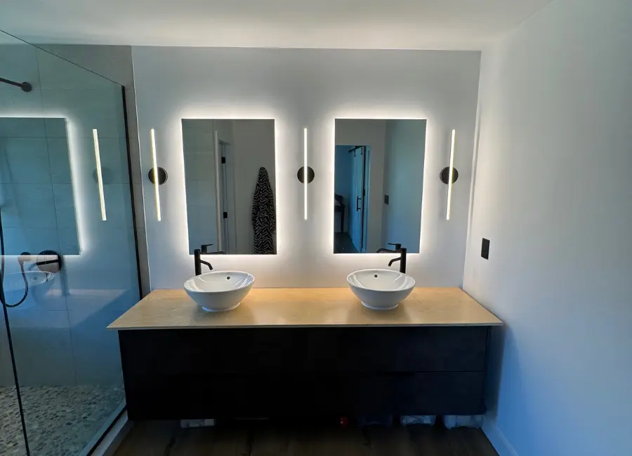 Bathroom electrical lighting upgrade