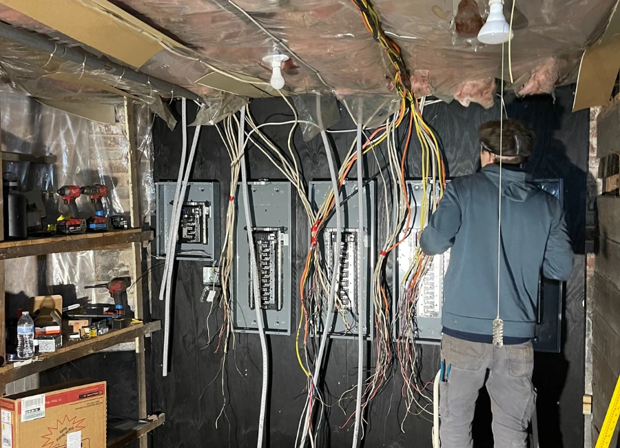 working on a electrical panel upgrade