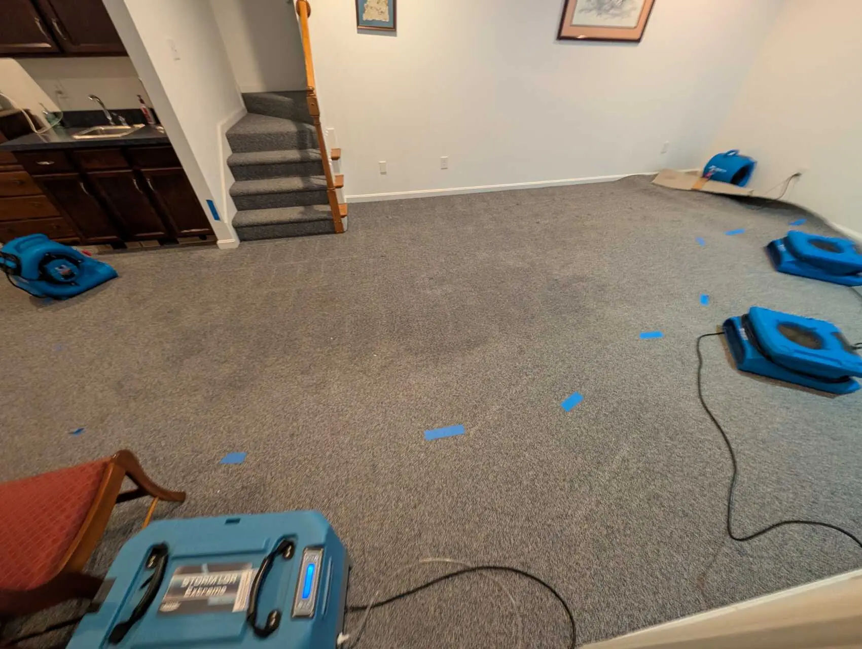 Emergency Water Damage Restoration in Middletown KY After Basement Water Heater Leak