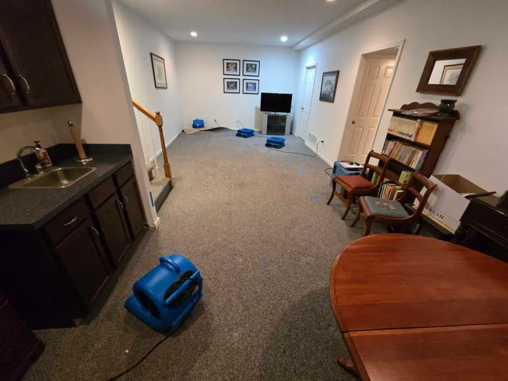Emergency Water Damage Restoration in Middletown KY After Basement Water Heater Leak
