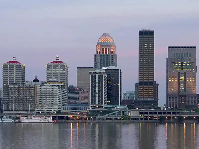 Louisville KY skyline Bear Restoration water damage restoration service area