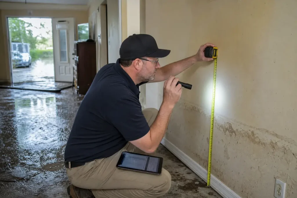 Assessing water damage in flooded Louisville KY homes