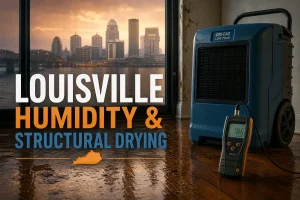 Louisville KY humidity affecting structural drying process with dehumidifier equipment