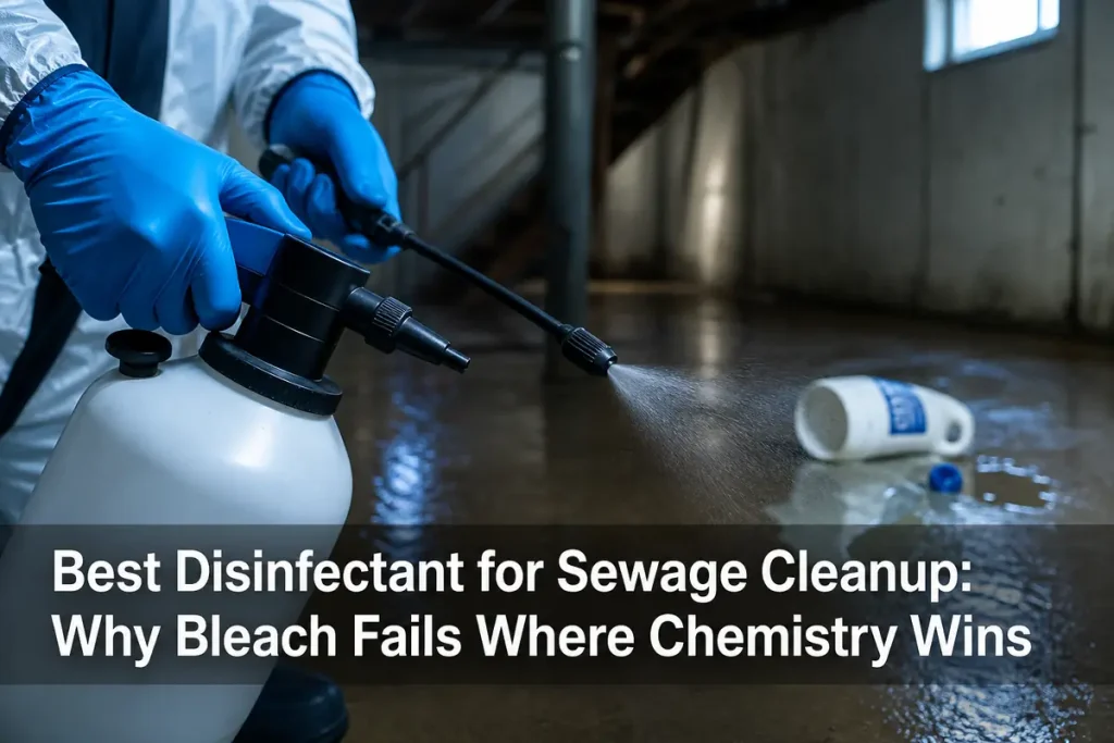 Best Disinfectant for Sewage Cleanup: Why Bleach Fails Where Chemistry Wins