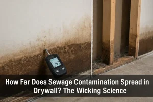 How Far Does Sewage Contamination Spread in Drywall? The Wicking Science