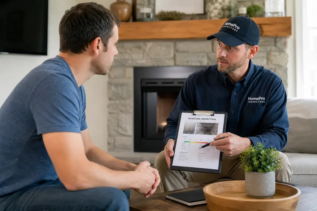 Moisture inspection cost consultation for Louisville KY homeowner