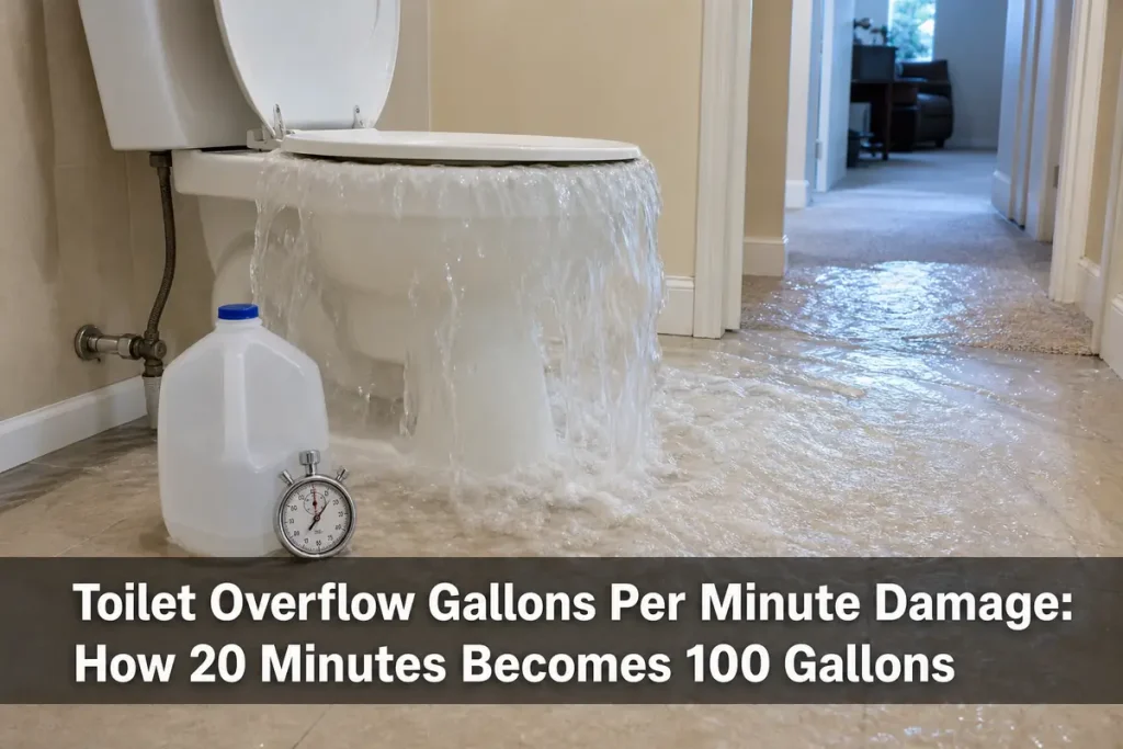 Toilet Overflow Gallons Per Minute Damage: How 20 Minutes Becomes 100 Gallons