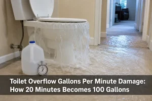 Toilet Overflow Gallons Per Minute Damage: How 20 Minutes Becomes 100 Gallons