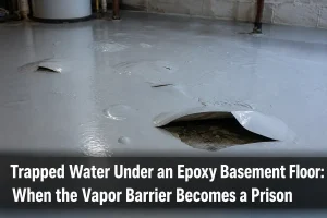 Trapped Water Under an Epoxy Basement Floor: When the Vapor Barrier Becomes a Prison