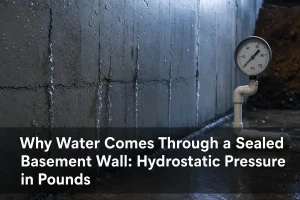 Why Water Comes Through a Sealed Basement Wall: Hydrostatic Pressure in Pounds