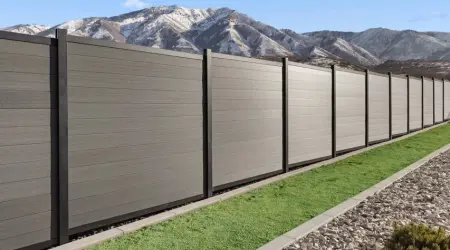 Composite privacy fence project by Diamond Decks