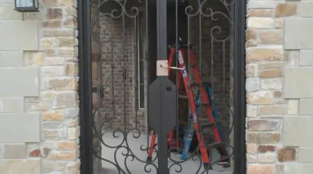 Custom iron door