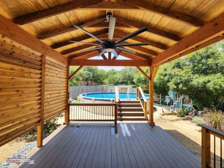 Custom patio cover project by Diamond Decks in San Antonio, TX (project photo 31)