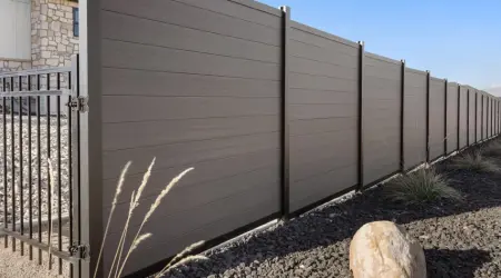 Composite privacy fence project by Diamond Decks