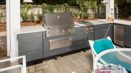 Modern contemporary outdoor kitchen