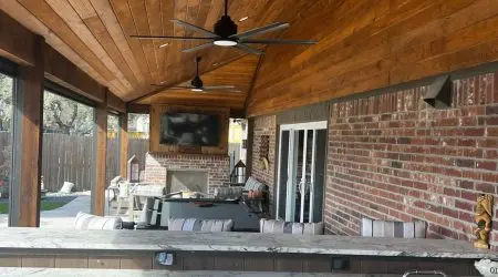 Custom patio cover project by Diamond Decks in San Antonio, TX (project photo 3)