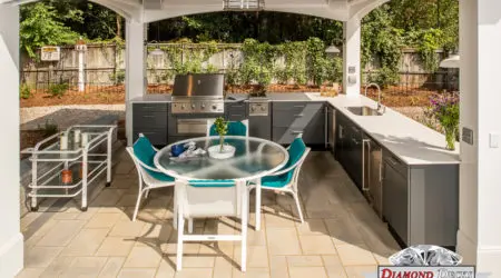 Modern contemporary outdoor kitchen