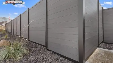 Composite privacy fence project by Diamond Decks