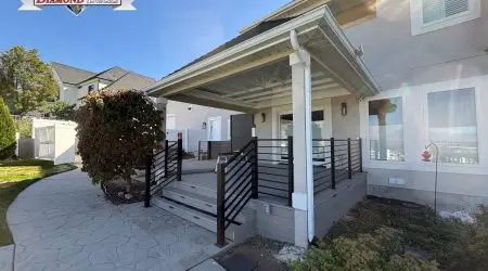 Composite privacy fence project by Diamond Decks