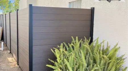 Composite privacy fence project by Diamond Decks