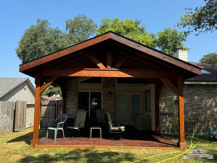 Custom patio cover project by Diamond Decks in San Antonio, TX (project photo 27)