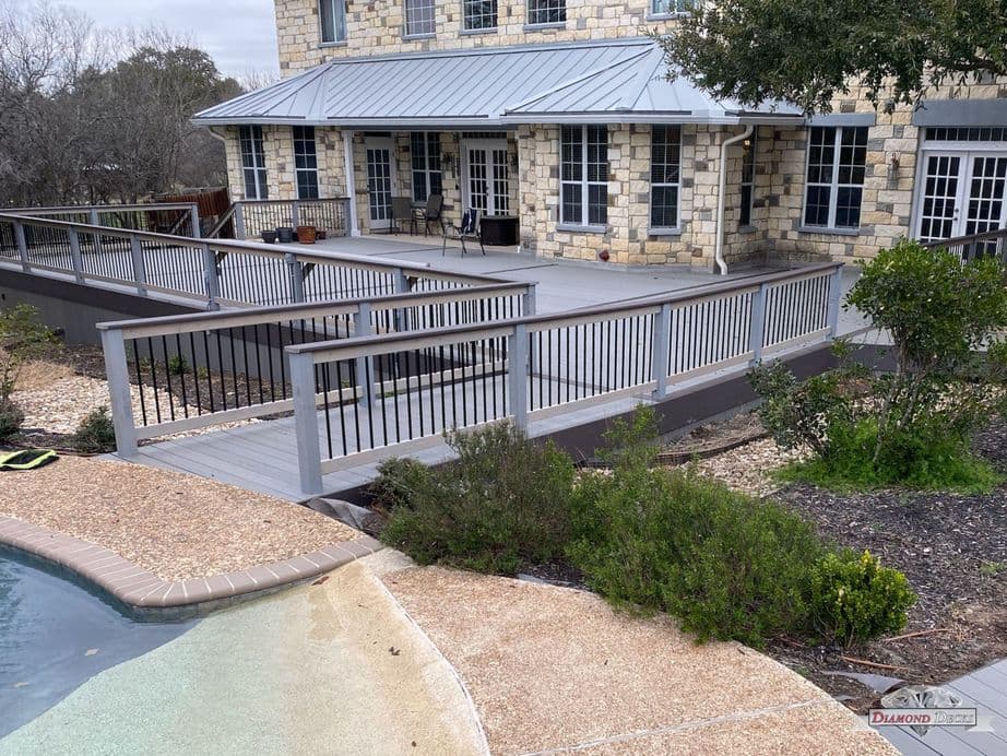 Deck railing project by Diamond Decks