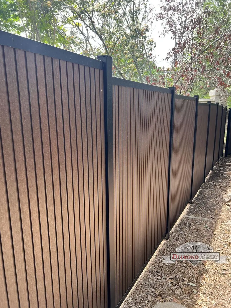 Composite privacy fence installed by Diamond Decks in San Antonio, TX (project photo 2)