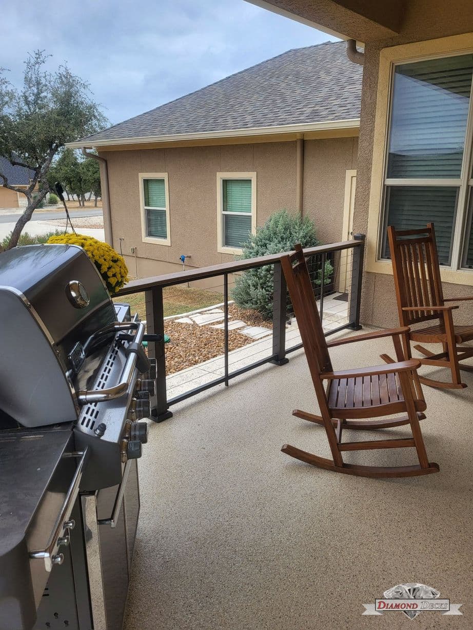 Deck railing project by Diamond Decks
